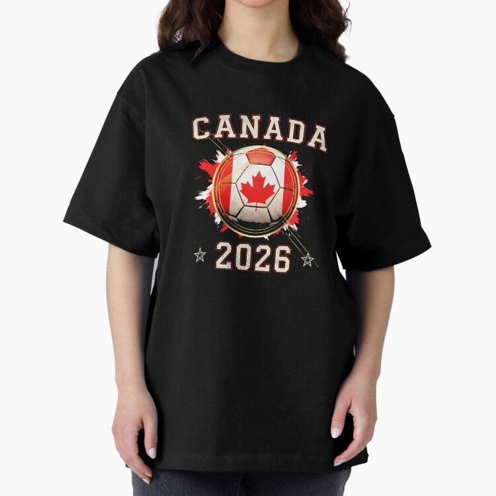 Front Print Canada Soccer World Cup 2026 - Canadian Fan Gift T-Shirt_84561562 Classic T-Shirt Create the FIFA World Cup 2026 USA Canada Mexico Journey through Messi, CR7 and Mbappe Highlights, England Pride, Sports Nostalgia, International