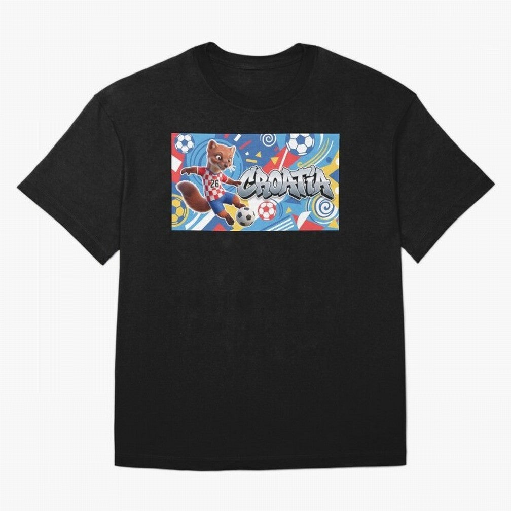 World Cup 2026 Croatia Soccer Team Fan Art Classic T-Shirt Bring Supporter Culture to FIFA World Cup 2026 USA Canada Mexico for Fans of Messi, Neymar and Mbappe and England, France and Netherlands, Bringing Football History, Final Match Energy,