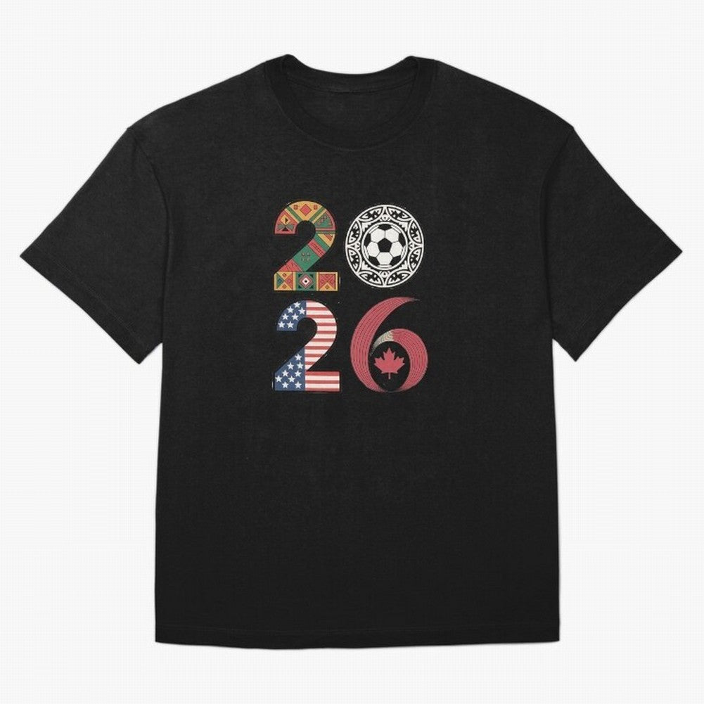 2026 Football Countries Design ¨C USA, Canada & Mexico Inspired Art Oversized T-Shirt Bring World Football Passion into FIFA World Cup 2026 Group Stage Filled with Haaland and Mbappe, Argentina and Brazil Energy, Worldwide Fan Energy, Dramatic