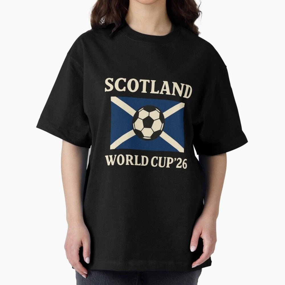 Scotland World Cup 2026 Oversized T-Shirt Stand Out with Spirit from FIFA World Cup 2026 Group Stage Spirit, with Brazil, Haaland, Football Passion, Legendary Performances, Festival Vibes and Supporter Community; Perfect for Supporters Who Want