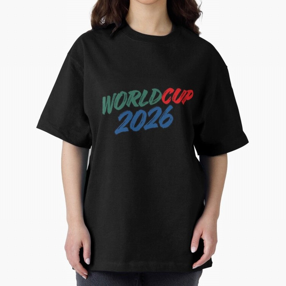 World Cup 2026 Oversized T-Shirt Bring a Vintage Feel to Global Football Passion for FIFA World Cup 2026, Highlighting Haaland, Spain, Game Day Rituals, Football Legends, Country Pride and the Road to the Final; Created for Match Day Parties,