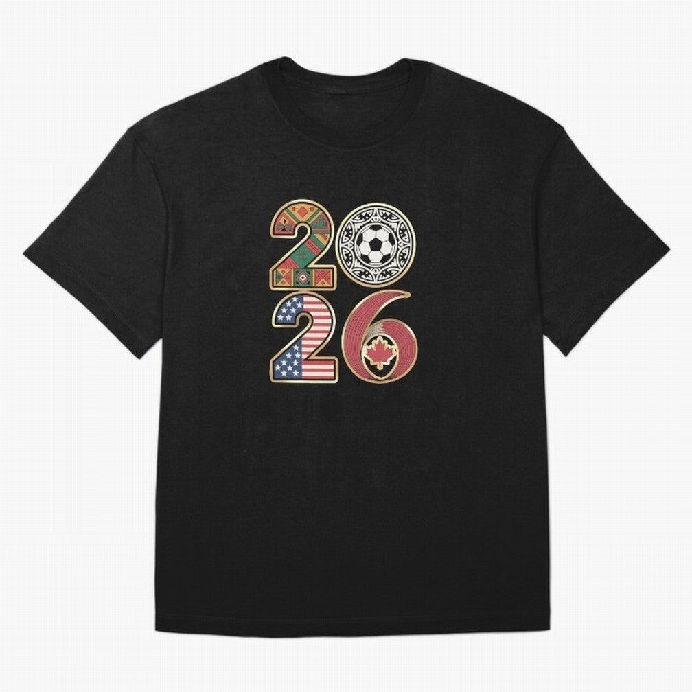 2026 Football Countries Design ¨C USA, Canada & Mexico Inspired Art Oversized T-Shirt Show Championship Spirit for FIFA World Cup 2026 Group Stage Spirit, Capturing England, France and Netherlands, Neymar, Stadium Chants, National Pride, Trophy