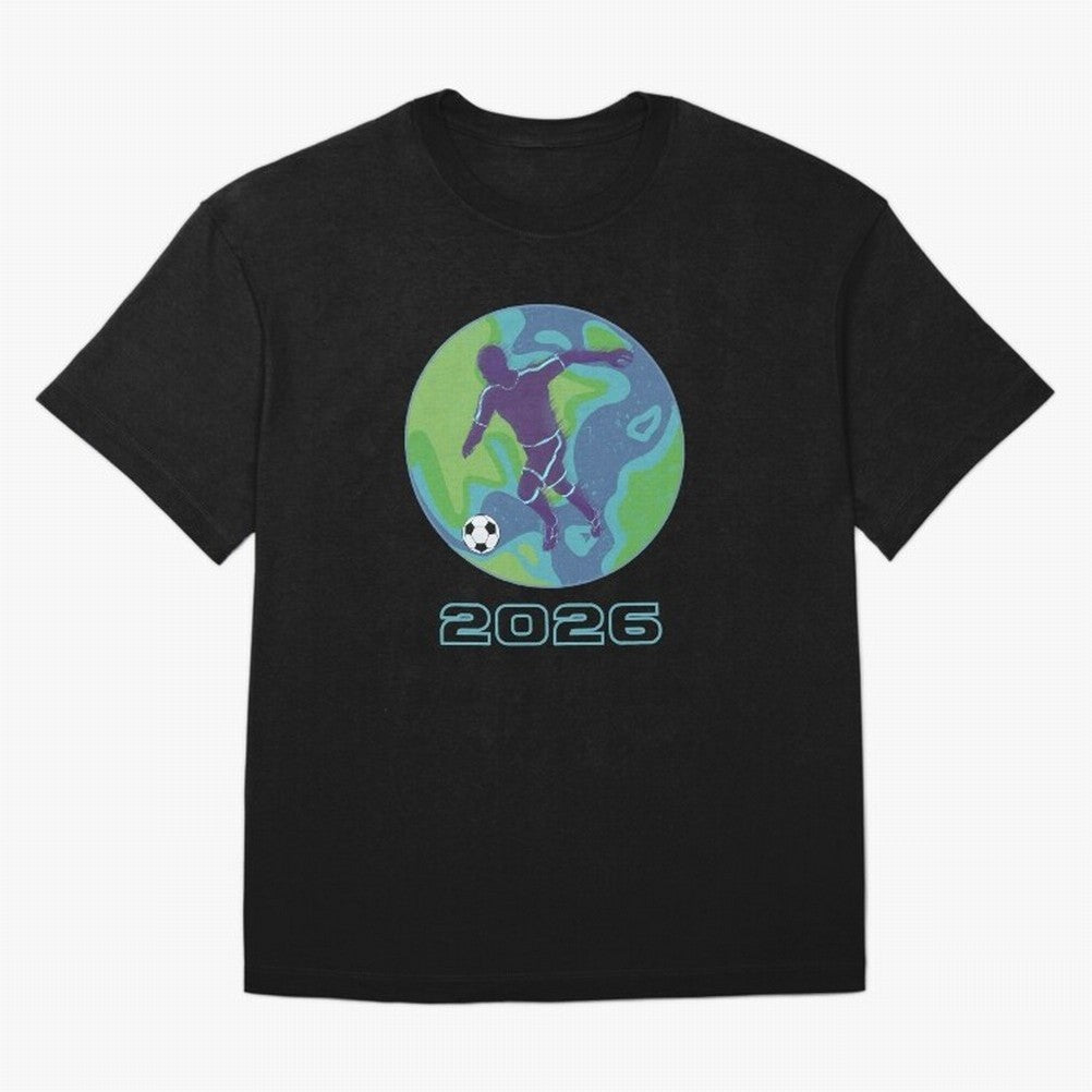 Soccer world 2026 Oversized T-Shirt Honor the Football Icons of FIFA World Cup 2026 Group Stage for Fans of CR7 and Messi and Spain, Bringing Global Supporter Spirit, Legendary Goals, National Colors and Tournament Celebration; Ideal for Passionate
