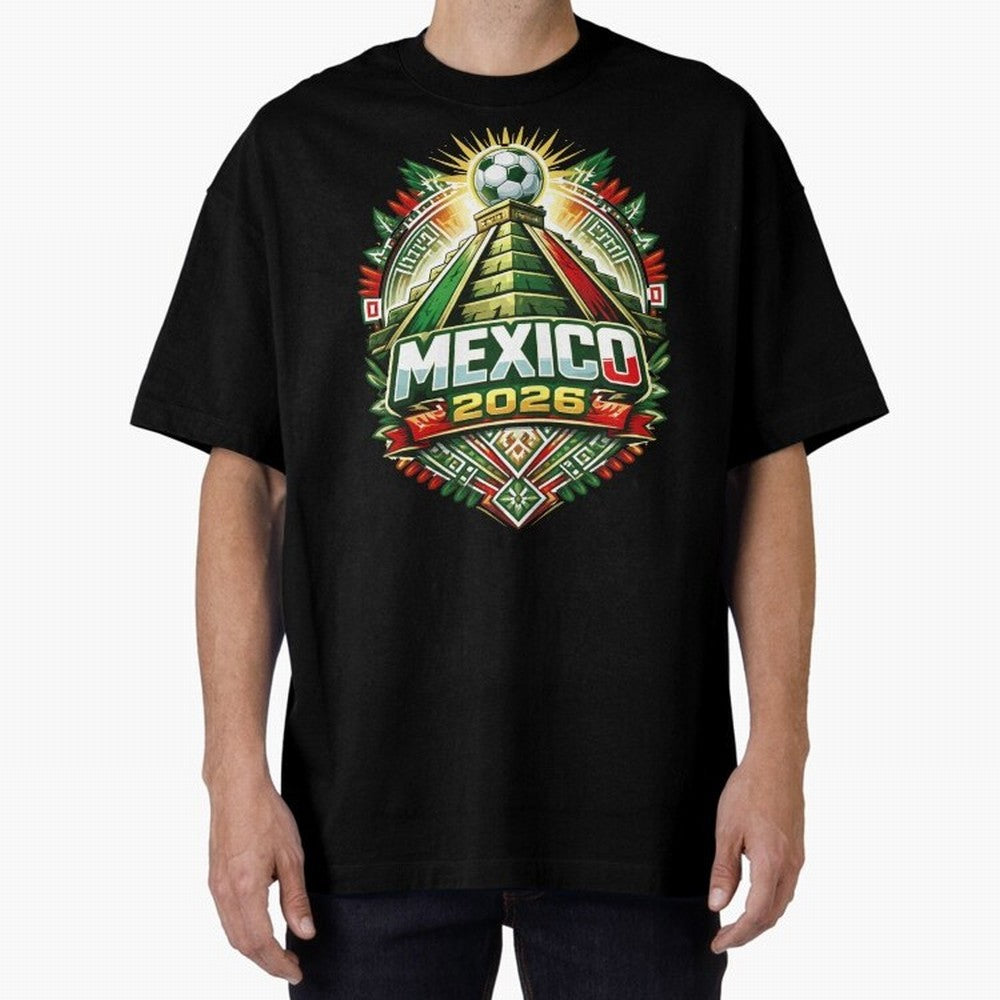 Mexico Soccer 2026 Art Oversized T-Shirt Fuel Your Fan Pride for FIFA World Cup 2026 Group Stage Celebrating Neymar, Haaland and Cristiano Ronaldo, Netherlands Energy, Match Day Excitement, Supporter Culture, Golden Goals and Global Football