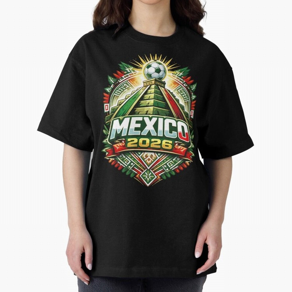 Mexico Soccer 2026 Art Oversized T-Shirt Fuel Your Fan Pride for FIFA World Cup 2026 Group Stage Celebrating Neymar, Haaland and Cristiano Ronaldo, Netherlands Energy, Match Day Excitement, Supporter Culture, Golden Goals and Global Football