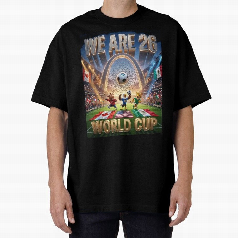 World cup 2026 Oversized T-Shirt Feel the Roar of FIFA World Cup 2026 USA Canada Mexico Spirit, Capturing Netherlands, CR7, Championship Spirit, Famous Goals, Roaring Crowds and International Football Unity; Made for Collectors Who Enjoy Iconic