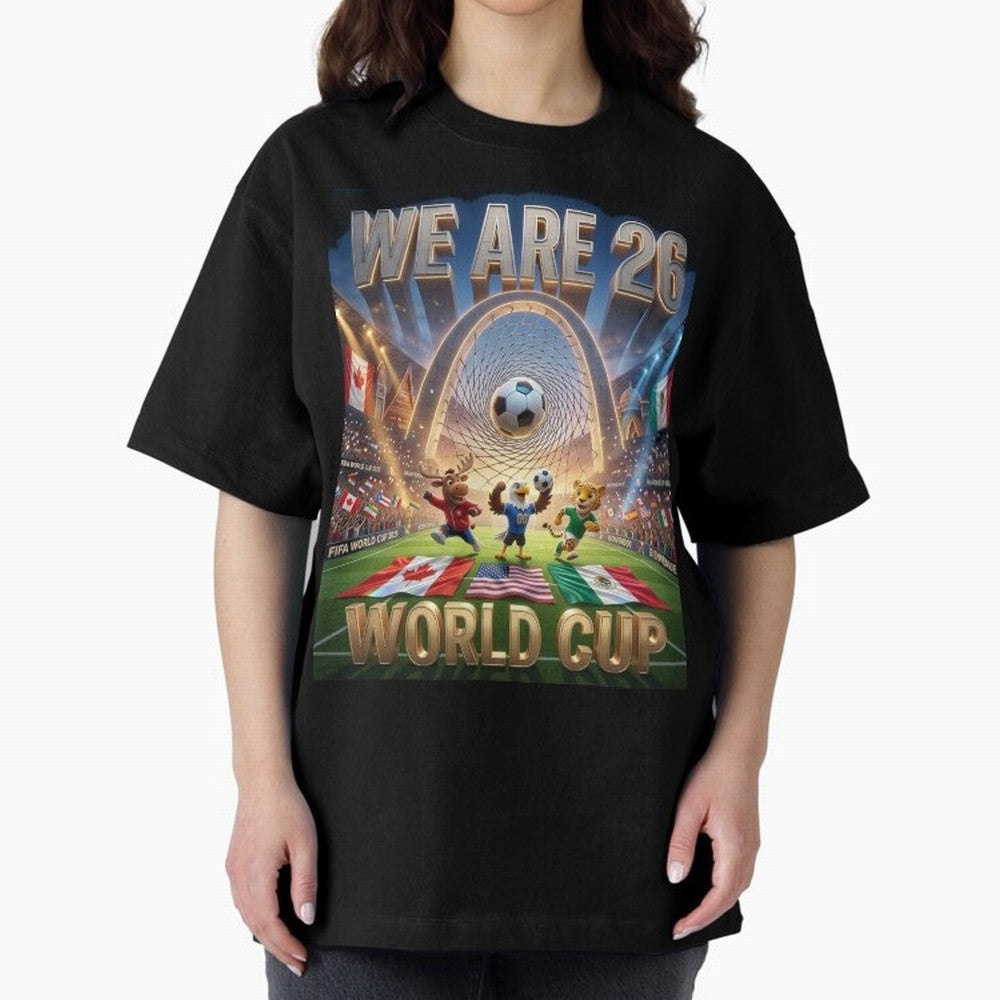 World cup 2026 Oversized T-Shirt Feel the Roar of FIFA World Cup 2026 USA Canada Mexico Spirit, Capturing Netherlands, CR7, Championship Spirit, Famous Goals, Roaring Crowds and International Football Unity; Made for Collectors Who Enjoy Iconic