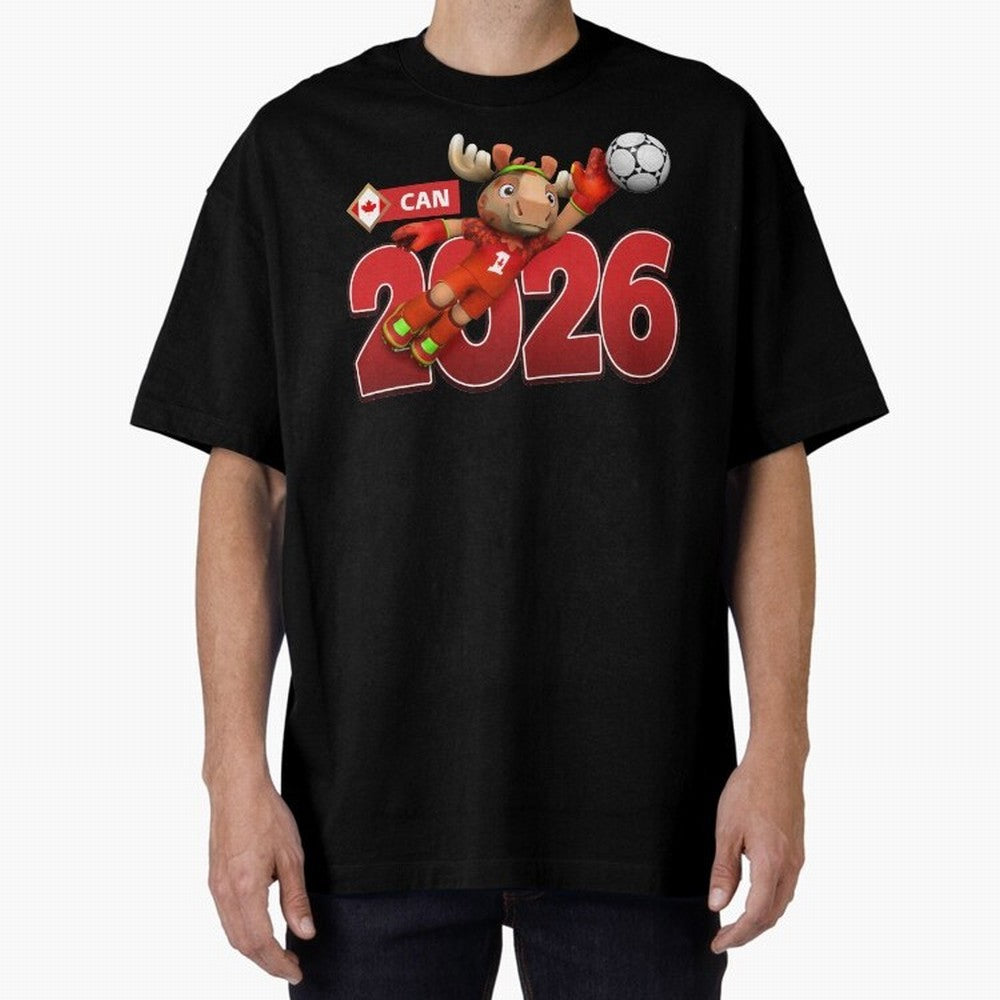 2026 World Cup Canada Oversized T-Shirt Celebrate National Team Dreams in Global Football Passion for FIFA World Cup 2026 Group Stage, Made for Messi, Neymar and Mbappe, Brazil, Portugal and Argentina, Retro Football Energy, Iconic Rivalries,