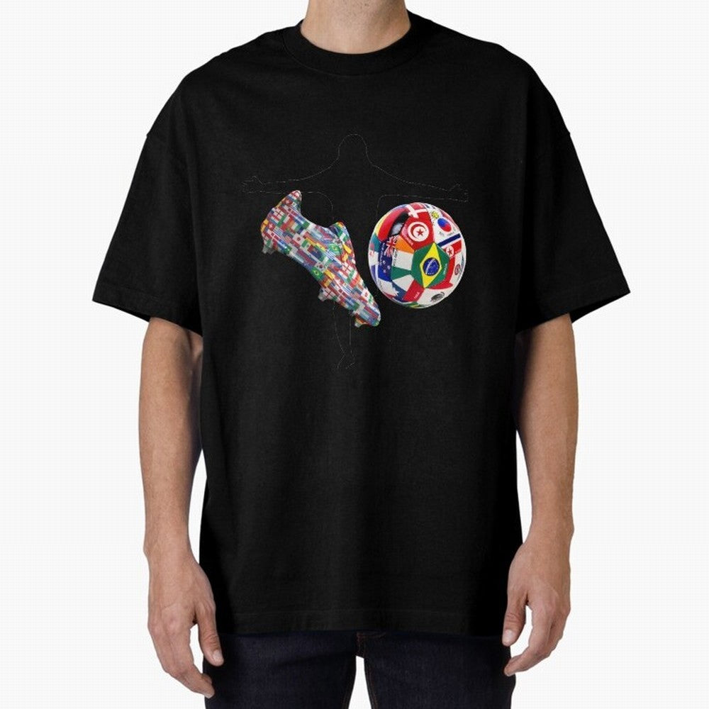 world cup Oversized T-Shirt Bring Retro Soccer Energy to Match Day Hype around FIFA World Cup 2026 USA Canada Mexico, Neymar, Spain and Netherlands, Sports Nostalgia, International Competition, Famous Players and Unforgettable Victories; Created