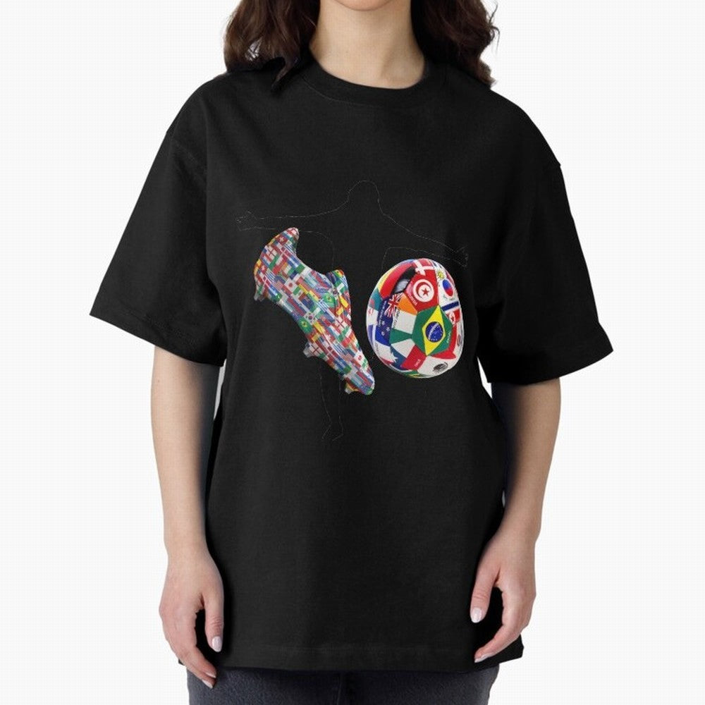 world cup Oversized T-Shirt Bring Retro Soccer Energy to Match Day Hype around FIFA World Cup 2026 USA Canada Mexico, Neymar, Spain and Netherlands, Sports Nostalgia, International Competition, Famous Players and Unforgettable Victories; Created