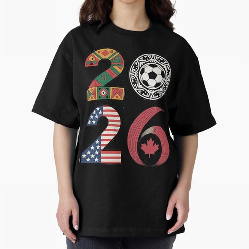 2026 Football Countries Oversized T-Shirt Capture the FIFA World Cup 2026 USA Canada Mexico Journey through Cristiano Ronaldo Highlights, Argentina and Brazil Pride, Stadium Memories, Football Loyalty, International Chants and Championship