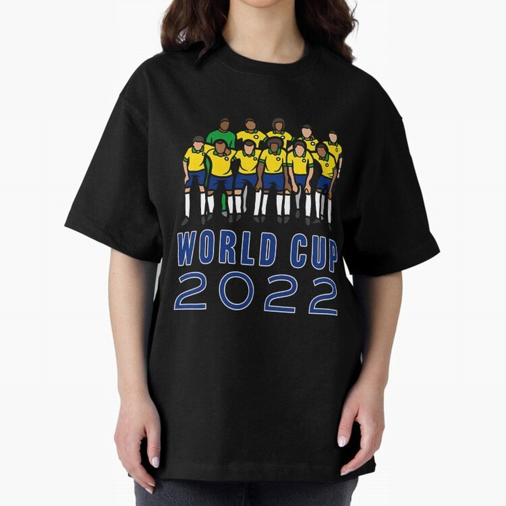 World Cup 2022 Oversized T-Shirt Carry the Dream of FIFA World Cup 2026 Spirit, Capturing Spain, Messi, Sports Nostalgia, International Competition, Famous Players and Unforgettable Victories; Created for Match Day Parties, Soccer Gifts, Fan
