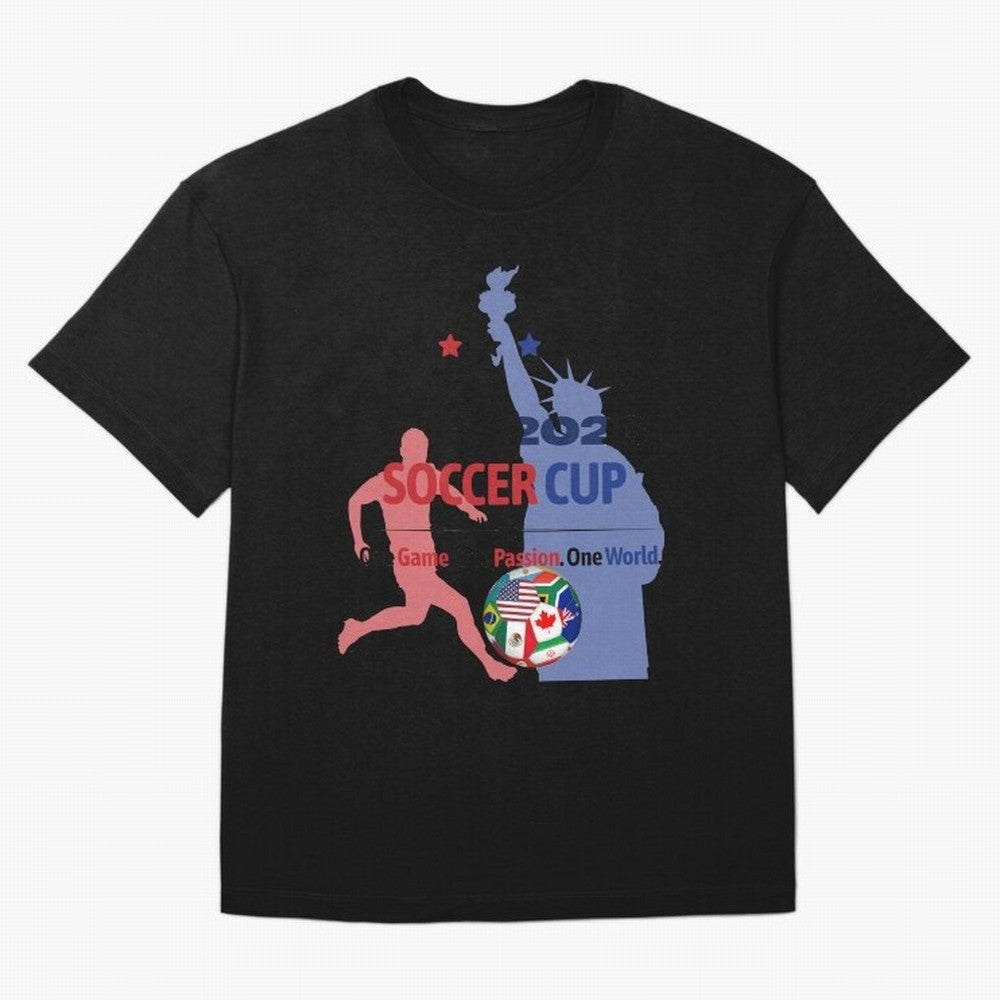 2026 Soccer Cup One Game One Passion One World Sports Fan Design Oversized T-Shirt Stand Proud for the FIFA World Cup 2026 Journey through Messi, CR7 and Mbappe Highlights, Brazil Pride, Game Day Rituals, Football Legends, Country Pride and the