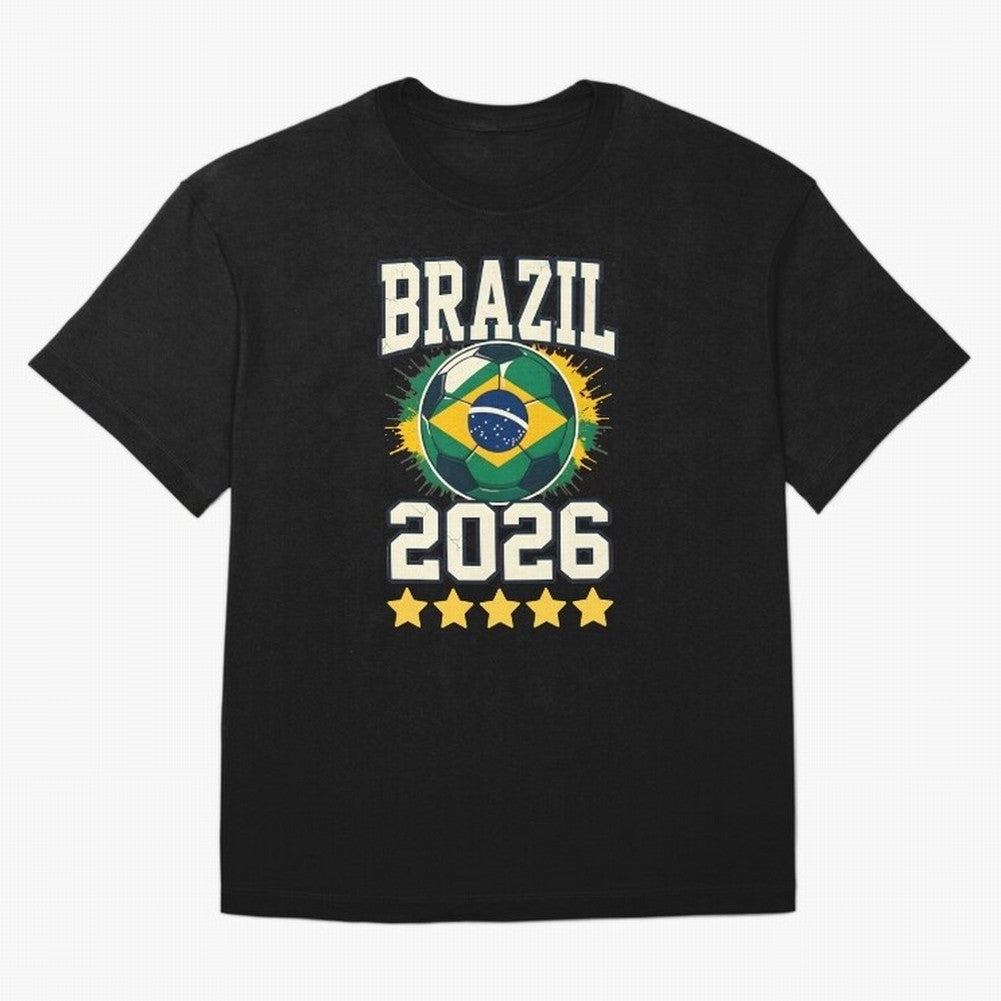 Brazil Soccer Football 2026 Oversized T-Shirt Bring Global Tournament Vibes to FIFA World Cup 2026 Group Stage Spirit, Made for Argentina, Messi, Tournament Hype, Historic Matchups, Family Viewing Parties and Global Sports Pride; Made for Die Hard