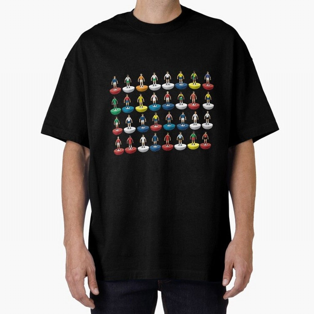 World Subbuteo players Oversized T-Shirt Back the Journey through FIFA World Cup 2026 USA Canada Mexico Inspired by Haaland, Germany Energy, Global Supporter Spirit, Legendary Goals, National Colors and Tournament Celebration; Great for Supporters