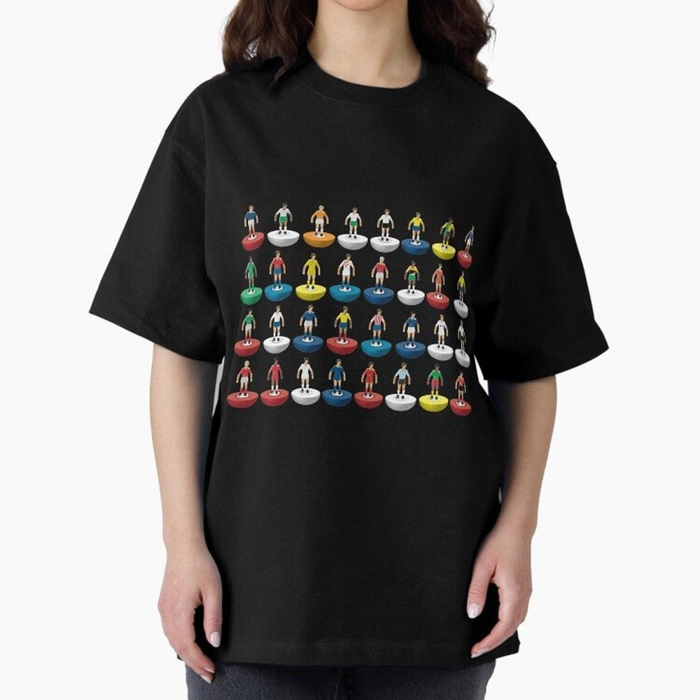 World Subbuteo players Oversized T-Shirt Back the Journey through FIFA World Cup 2026 USA Canada Mexico Inspired by Haaland, Germany Energy, Global Supporter Spirit, Legendary Goals, National Colors and Tournament Celebration; Great for Supporters