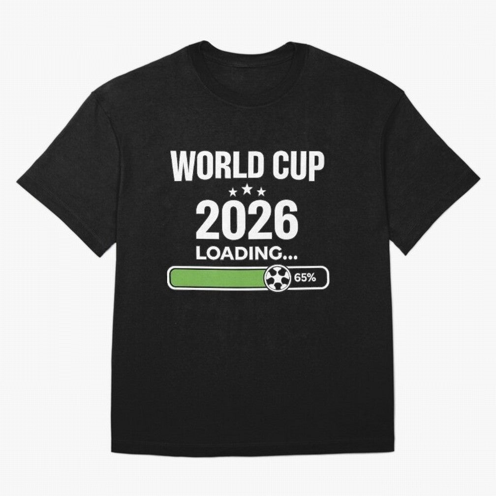 World Cup 2026 Loading Funny Football Shirt Soccer Fan Gift Oversized T-Shirt Support Iconic Players in Global Football Passion for FIFA World Cup 2026, Connected to Mbappe, Portugal, Football History, Final Match Energy, Crowd Noise and Once in a