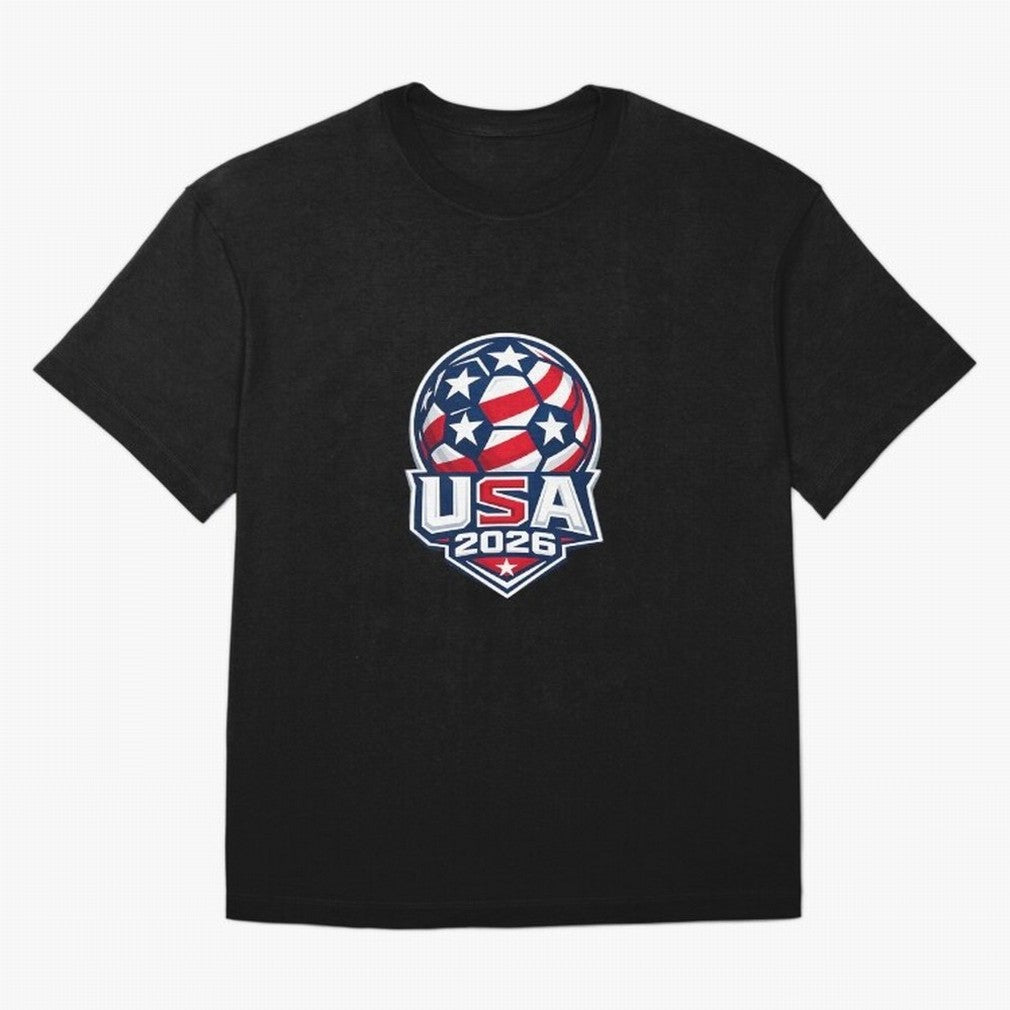 Usa 2026 World Cup - Star Spangled Soccer - American Host Fan Oversized T-Shirt Bring FIFA World Cup 2026 USA Canada Mexico for Fans of Cristiano Ronaldo, Haaland and CR7 and England, France and Netherlands, Bringing Fan Favorite Moments, National