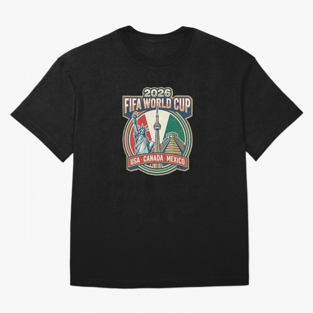 North America United Soccer 2026 Vintage Crest Oversized T-Shirt Show Passion for the Stars of Global Football Passion for FIFA World Cup 2026 Group Stage, Connected to Neymar, England, France and Netherlands, Soccer Culture, Superstar Moments,