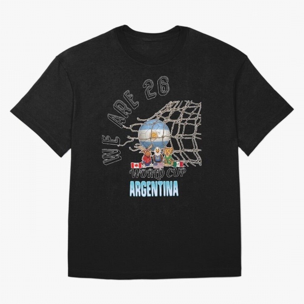 World Cup 26 - Argentina Oversized T-Shirt Keep the Match Day Mood of Global Football Passion for FIFA World Cup 2026 USA Canada Mexico, Driven by Cristiano Ronaldo, England, Global Supporter Spirit, Legendary Goals, National Colors and Tournament