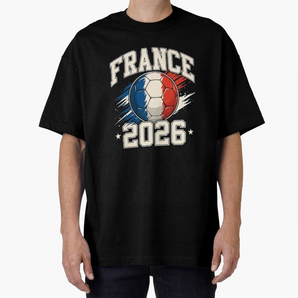 France 2026 World Cup for Football Fans and Teams Oversized T-Shirt Bring Stadium Energy to FIFA World Cup 2026 Spirit, Highlighting Argentina and Brazil, Mbappe, Champion Mindset, Group Stage Buzz, Knockout Tension and Passionate Fan Culture;