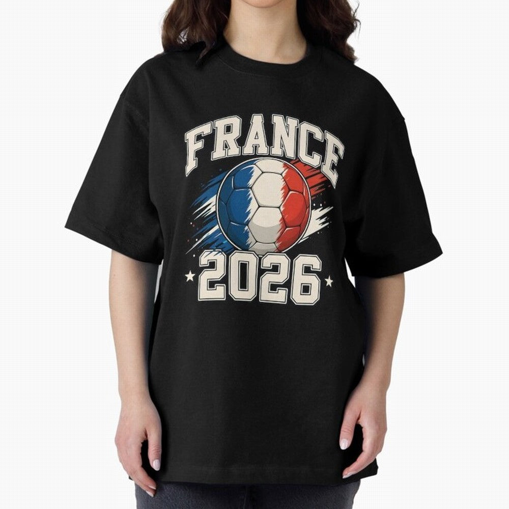 France 2026 World Cup for Football Fans and Teams Oversized T-Shirt Bring Stadium Energy to FIFA World Cup 2026 Spirit, Highlighting Argentina and Brazil, Mbappe, Champion Mindset, Group Stage Buzz, Knockout Tension and Passionate Fan Culture;