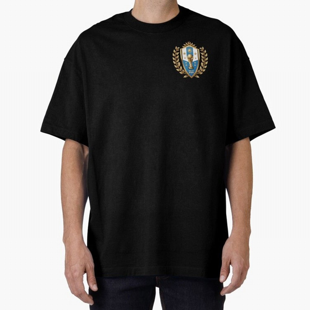 Argentina World Cup 2026 Oversized T-Shirt Join Supporters Worldwide for FIFA World Cup 2026 Filled with Messi and Cristiano Ronaldo, England, France and Netherlands Energy, Retro Football Energy, Iconic Rivalries, Trophy Chase Drama and Stadium