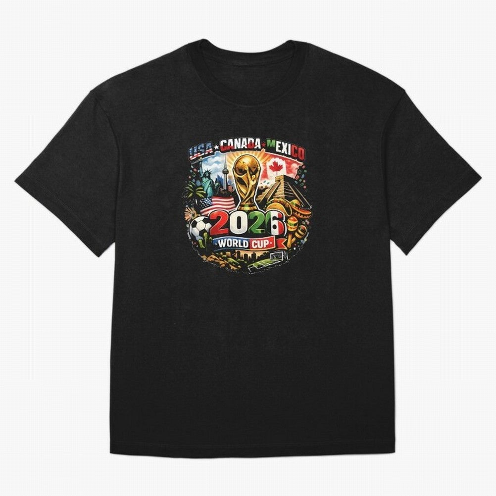 World Cup 2026 Funny Soccer Tournament 2026 T-Shirt_88656674 Oversized T-Shirt Celebrate the Road through FIFA World Cup 2026 Filled with Messi, France and Portugal Energy, Football Festival Excitement, Trophy Ambitions, Country Rivalries and Star