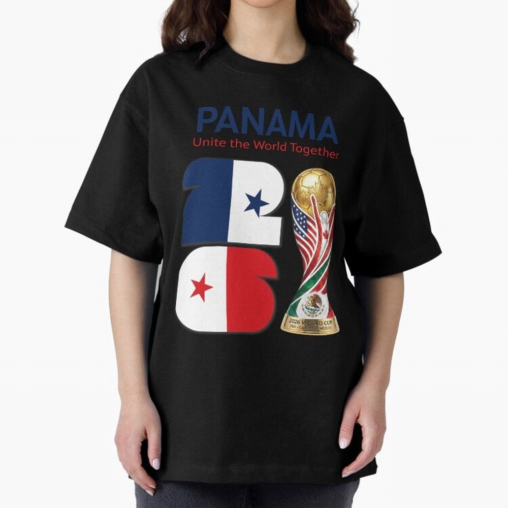 World Cup 2026, IMG 026, PANAMA 001 Oversized T-Shirt Turn Football Passion into Match Day Hype around FIFA World Cup 2026, Messi and Cristiano Ronaldo, Brazil, Portugal and Argentina, Worldwide Fan Energy, Dramatic Goals, Stadium Lights and