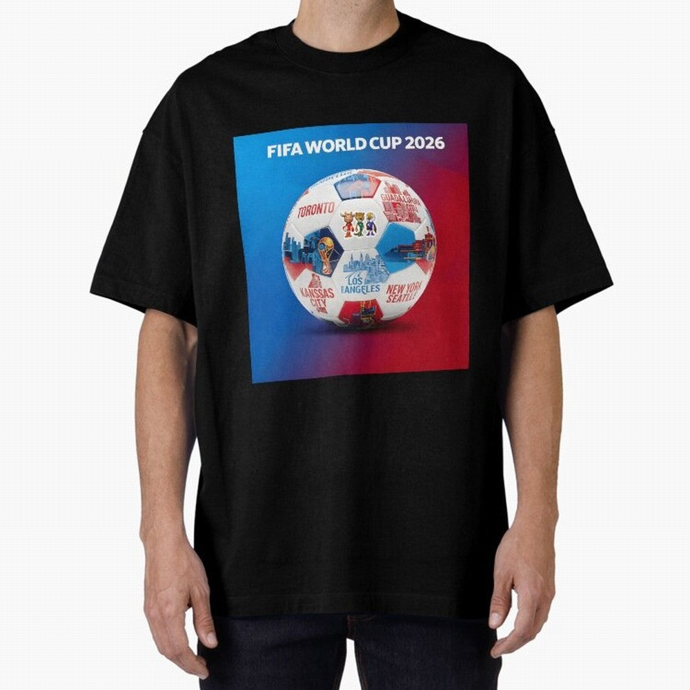 North America Football 2026 Oversized T-Shirt Remember FIFA World Cup 2026 USA Canada Mexico Spirit, Filled with France and Portugal, Haaland, Classic Soccer Heritage, Championship Pressure, Fan Loyalty and International Pride; Great for Watch