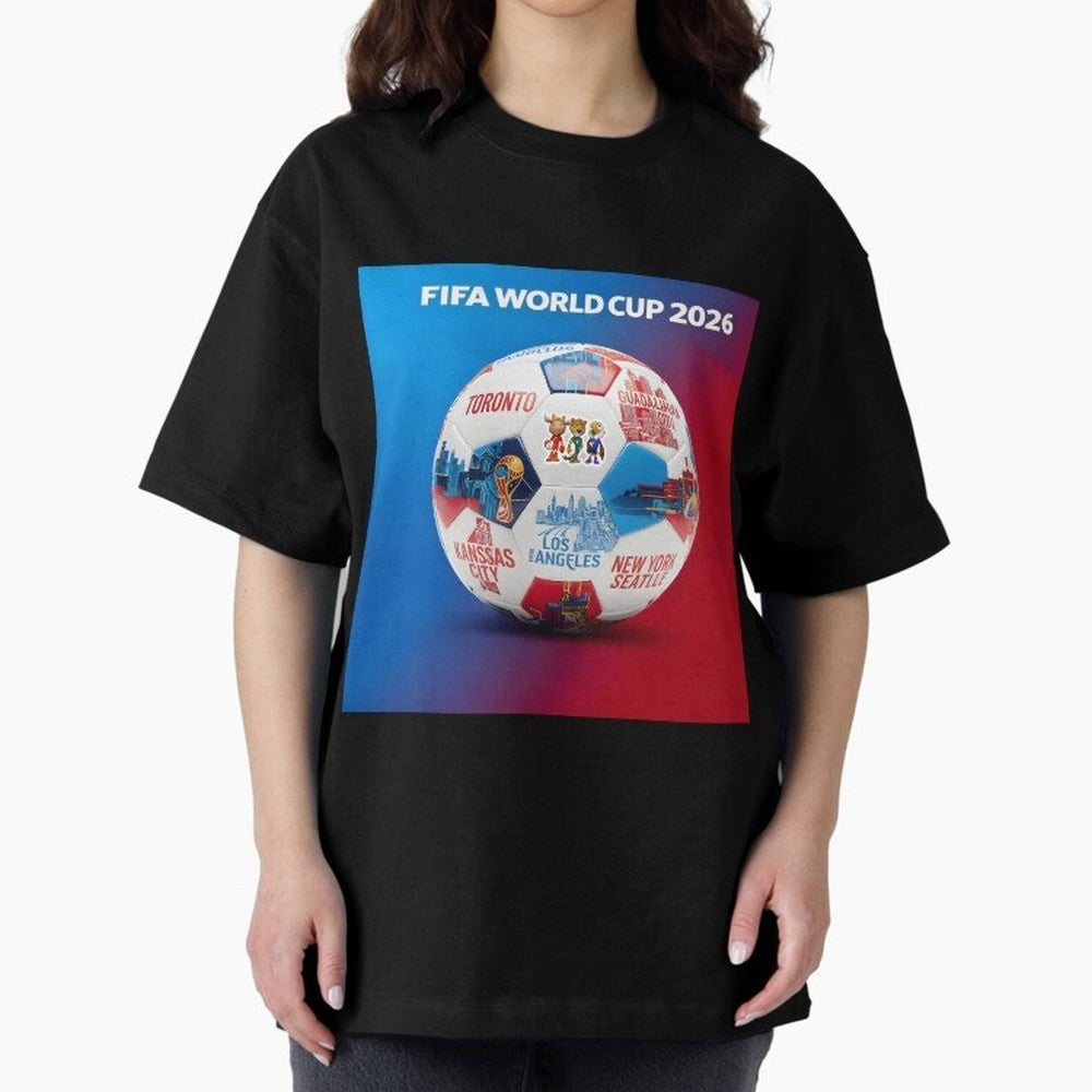 North America Football 2026 Oversized T-Shirt Remember FIFA World Cup 2026 USA Canada Mexico Spirit, Filled with France and Portugal, Haaland, Classic Soccer Heritage, Championship Pressure, Fan Loyalty and International Pride; Great for Watch