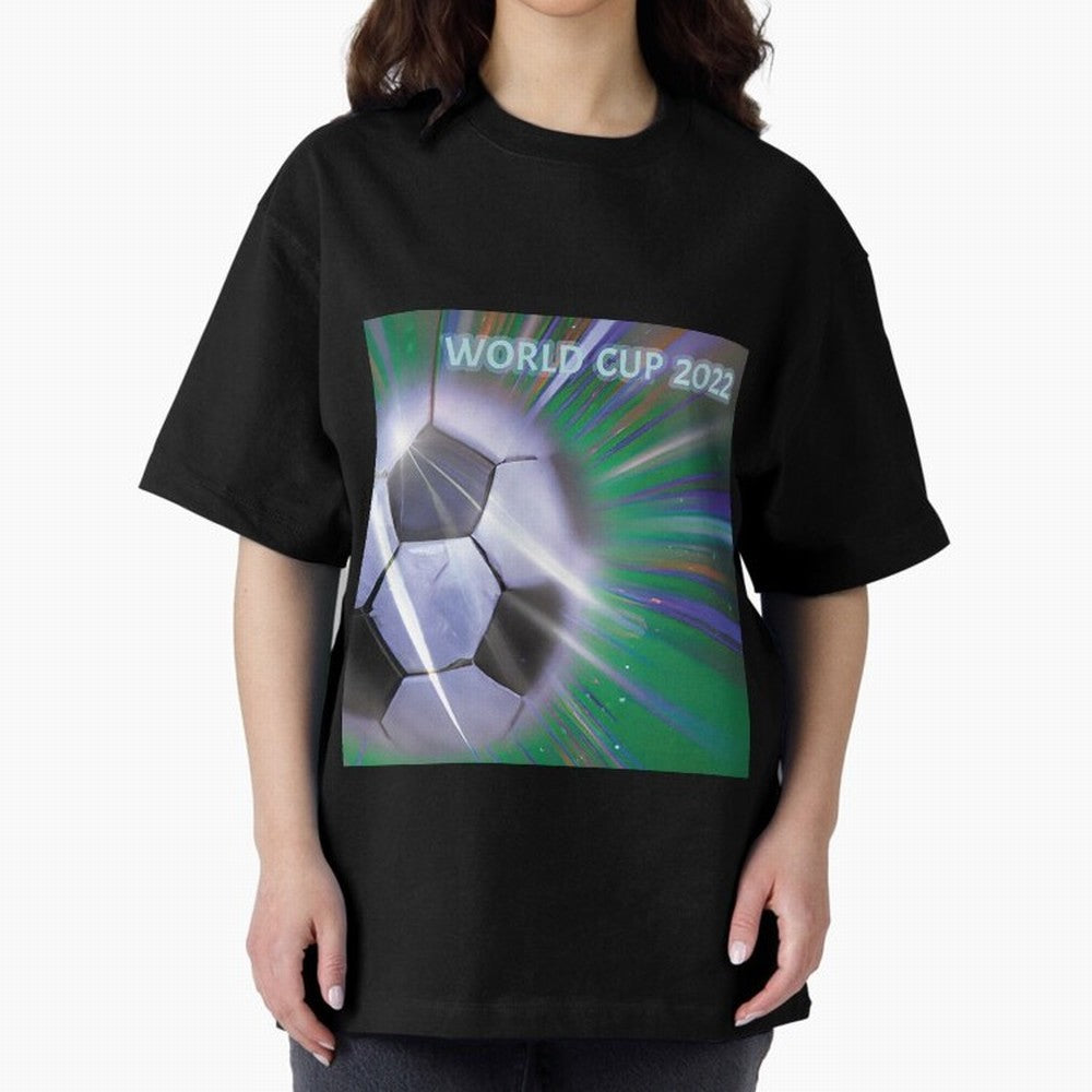 World Cup 2022 Oversized T-Shirt Relive the Noise and Pride of Global Football Passion for FIFA World Cup 2026, Made for CR7, England and Germany, Match Day Excitement, Supporter Culture, Golden Goals and Global Football Passion; Ideal for Football