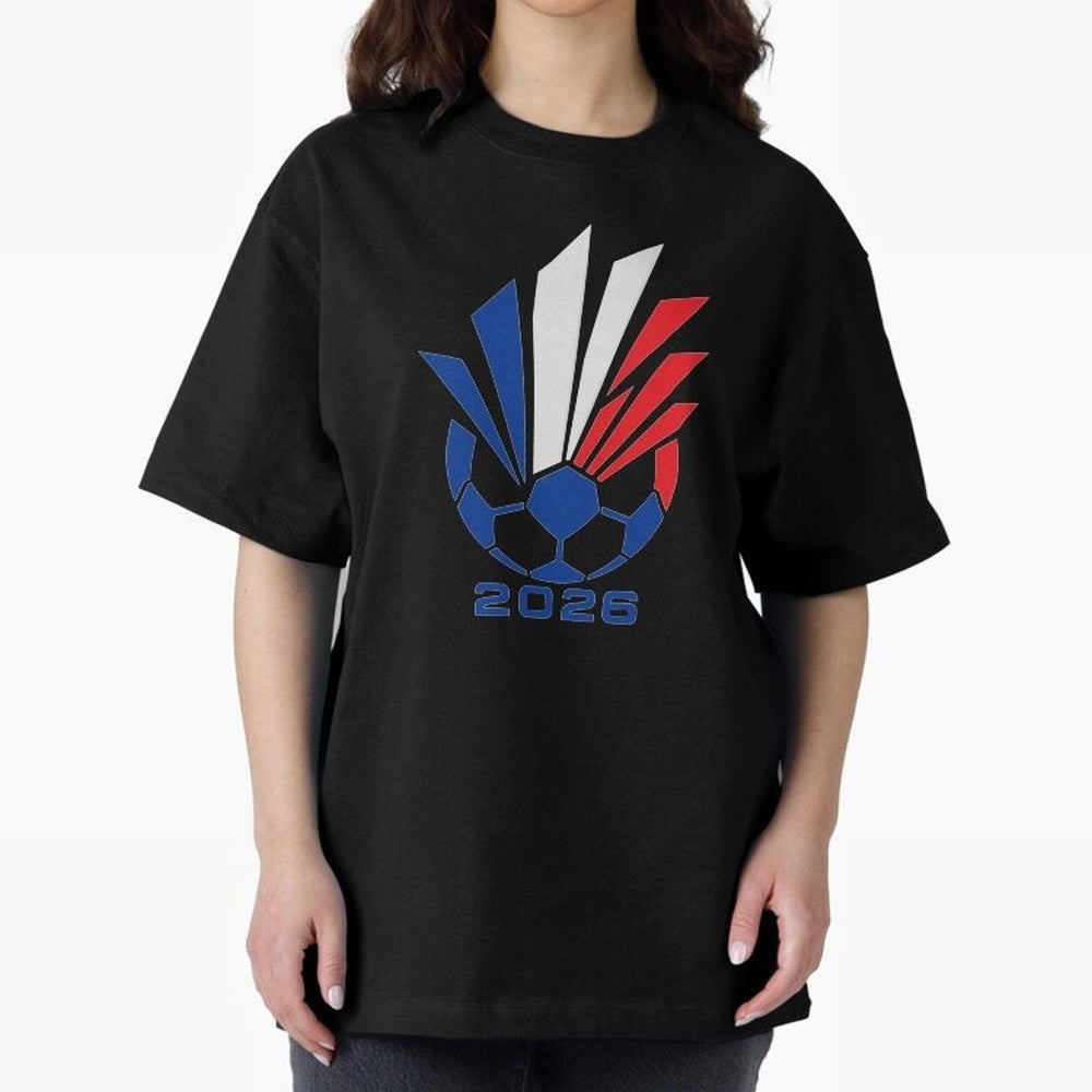 France Soccer 2026 Tricolor Burst Emblem Oversized T-Shirt Celebrate Global Passion for the FIFA World Cup 2026 Journey through Messi, Neymar and Mbappe Highlights, Argentina Pride, Soccer Culture, Superstar Moments, National Team Dreams and