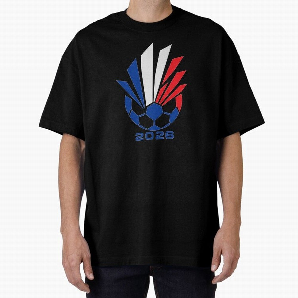 France Soccer 2026 Tricolor Burst Emblem Oversized T-Shirt Celebrate Global Passion for the FIFA World Cup 2026 Journey through Messi, Neymar and Mbappe Highlights, Argentina Pride, Soccer Culture, Superstar Moments, National Team Dreams and