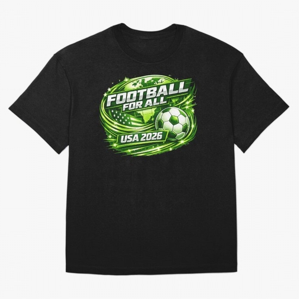 World Cup 2026 Oversized T-Shirt Turn Up for Global Football Passion for FIFA World Cup 2026 Group Stage, Filled with Cristiano Ronaldo, Spain and Netherlands, Worldwide Fan Energy, Dramatic Goals, Stadium Lights and Championship Celebrations;