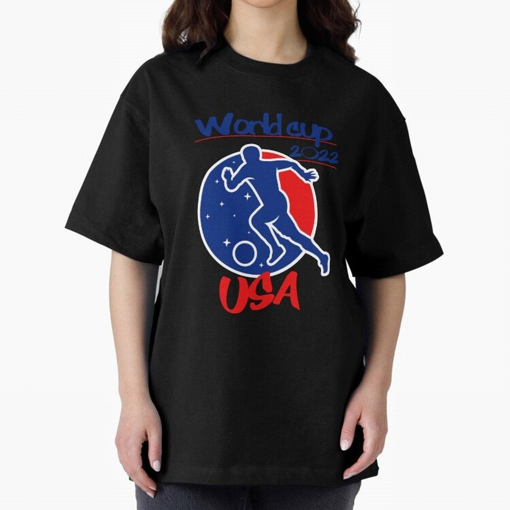 USA World Cup 2022 Oversized T-Shirt Carry the Colors and Pride of the FIFA World Cup 2026 USA Canada Mexico Journey through Cristiano Ronaldo Highlights, Spain Pride, Fan Favorite Moments, National Team Passion, Big Match Drama and Soccer History;