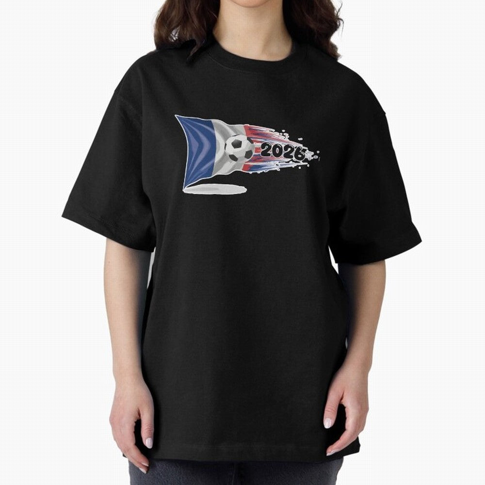 France Soccer 2026 Fan Tee: Bleu-Blanc-Rouge Flag Football Design | Perfect Gift for World Cup Fans! Oversized T-Shirt Bring Champion Energy into Match Day Hype around FIFA World Cup 2026 Group Stage, Haaland, Brazil, Portugal and Argentina,