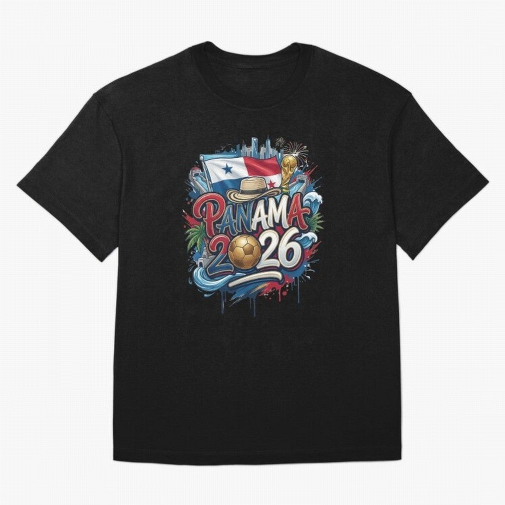Panama World Cup 2026 Football Legacy Oversized T-Shirt Celebrate Fan Culture around Global Football Passion for FIFA World Cup 2026 USA Canada Mexico, Made for Neymar, Haaland and Cristiano Ronaldo, France and Portugal, Match Day Excitement,