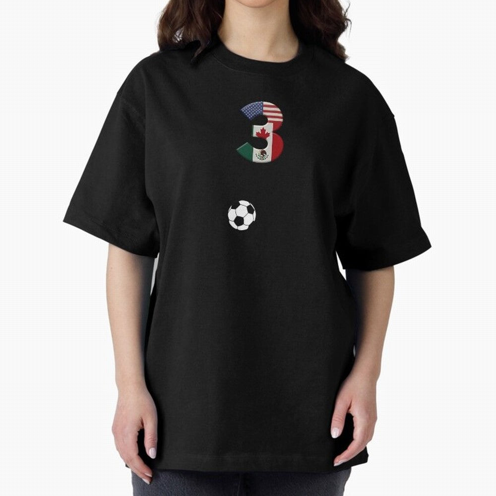 World Cup 2026 Host Nations Oversized T-Shirt Refresh Match Day Hype around FIFA World Cup 2026 Group Stage, CR7 and Messi, Spain and Netherlands, Champion Mindset, Group Stage Buzz, Knockout Tension and Passionate Fan Culture; Created for Match