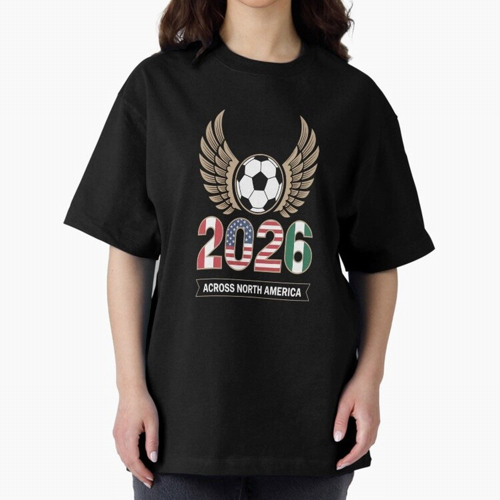 USA Mexi Cana Player 2026 Boys Kids Men Women Teen USA 2026 Oversized T-Shirt Share FIFA World Cup 2026 Group Stage for Fans of Messi, Neymar and Mbappe and France, Bringing Championship Spirit, Famous Goals, Roaring Crowds and International
