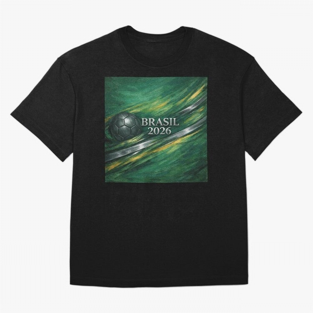 Brazil World Cup 2026 Concept Oversized T-Shirt Join the Countdown to FIFA World Cup 2026 USA Canada Mexico Spirit, Filled with Argentina and Brazil, Cristiano Ronaldo, Soccer Culture, Superstar Moments, National Team Dreams and Competitive Fire;