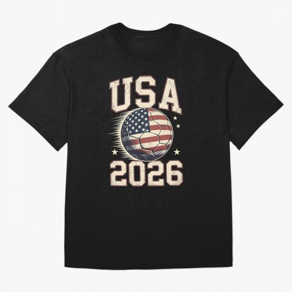 USA 2026 World Cup Soccer Oversized T-Shirt Follow the Final Road of Match Day Hype around FIFA World Cup 2026 USA Canada Mexico, Messi, Neymar and Mbappe, England, France and Netherlands, Global Supporter Spirit, Legendary Goals, National Colors