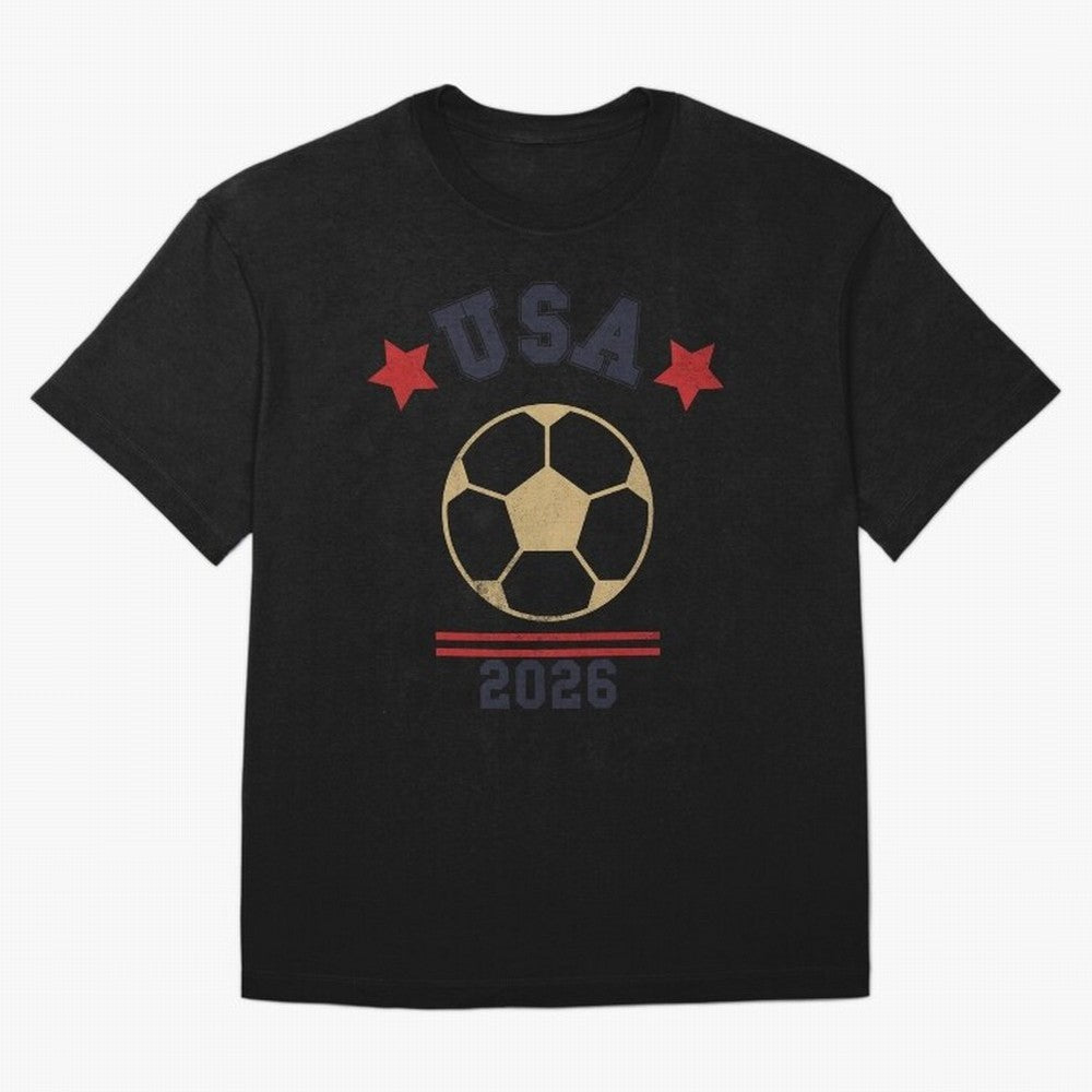 USA Soccer Fan 2026 Jersey Style Design Oversized T-Shirt Celebrate Fan Culture around Match Day Hype around FIFA World Cup 2026, Mbappe, England, France and Netherlands, Supporter Pride, Iconic Celebrations, Legendary Names and Global Match Day