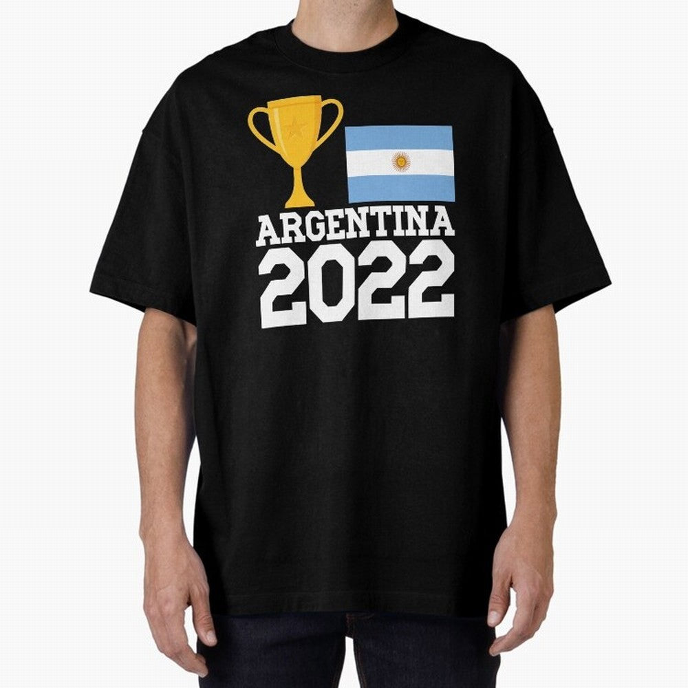 Argentina World Cup Soccer Football 2022, Argentina Soccer Jersey Argentinian Football, Argentina, Argentinian, Qatar World Cup 2022 Oversized T-Shirt Make Game Day About the FIFA World Cup 2026 USA Canada Mexico Journey through Mbappe and Neymar