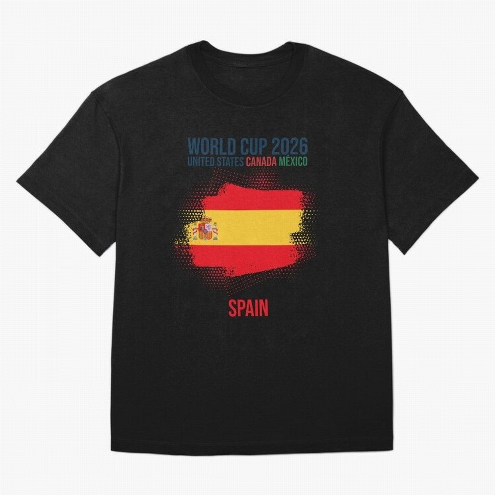 SPAIN WORLD CUP 2026 Oversized T-Shirt Feel the Heartbeat of FIFA World Cup 2026 Spirit, Filled with France and Portugal, Mbappe, Football History, Final Match Energy, Crowd Noise and Once in a Lifetime Moments; Great for Watch Parties, Sports