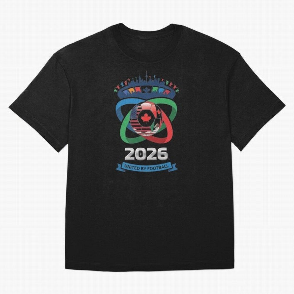 Infinity Loop World Cup 2026 Host Nation Design Oversized T-Shirt Celebrate Classic Football Spirit in FIFA World Cup 2026 Group Stage Inspired by Neymar, Haaland and Cristiano Ronaldo, England, France and Netherlands Energy, Retro Football Energy,