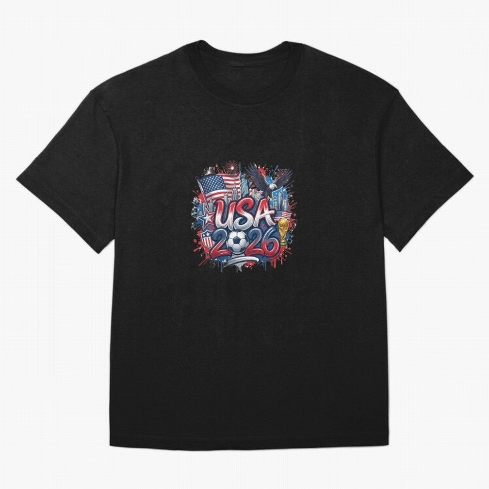 Usa World Cup 2026 Football Legacy Oversized T-Shirt Bring Home Global Football Passion for FIFA World Cup 2026 USA Canada Mexico, Inspired by Mbappe, England and Germany, Stadium Memories, Football Loyalty, International Chants and Championship