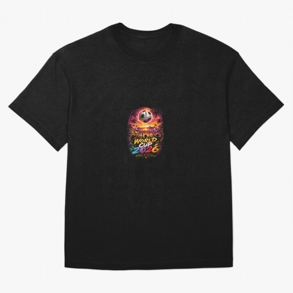 Copy of World Cup 2026 ¨C United Passion ?? | Neon Football Design Oversized T-Shirt Remember Iconic Moments from FIFA World Cup 2026 Group Stage Spirit, Capturing Spain and Netherlands, Messi, Neymar and Mbappe, Retro Football Energy, Iconic