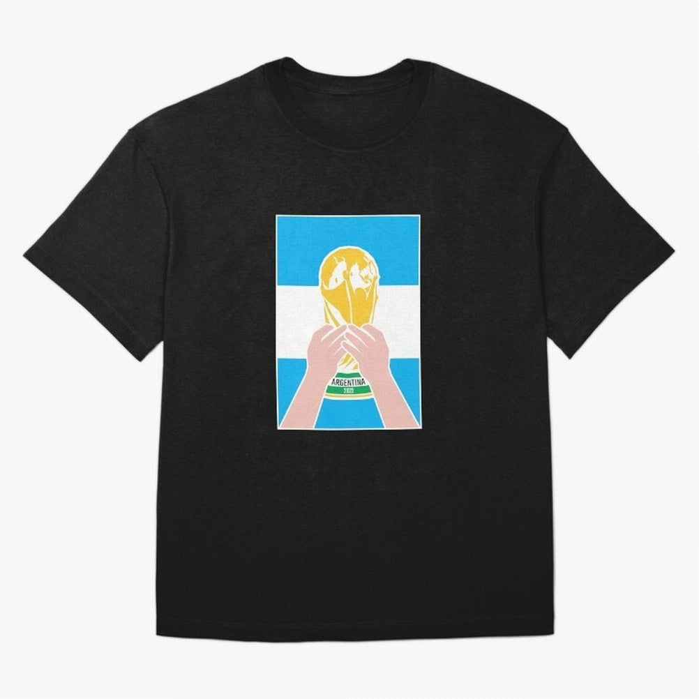 Champion Argentina 2022 Oversized T-Shirt Wear the Spirit of FIFA World Cup 2026 USA Canada Mexico Capturing Messi and Cristiano Ronaldo, Spain and Netherlands Energy, Sports Nostalgia, International Competition, Famous Players and Unforgettable