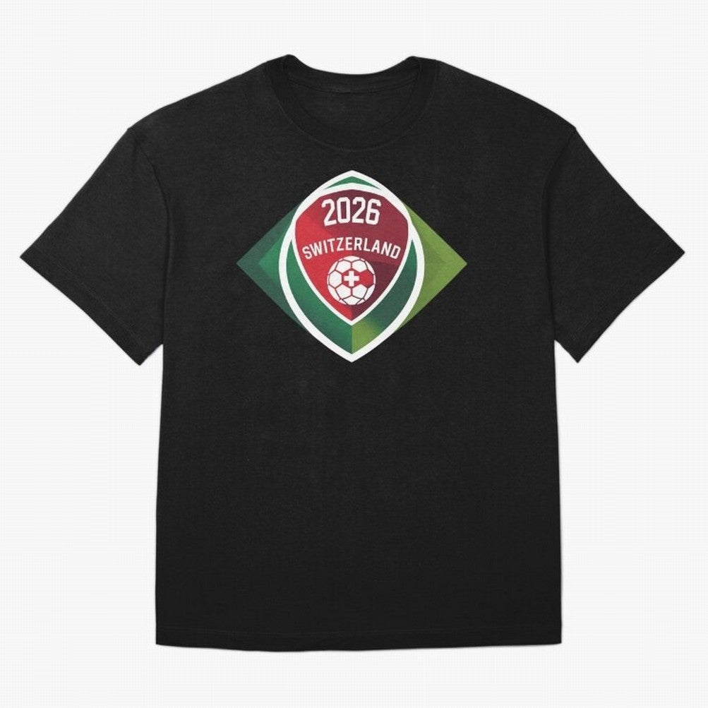 Switzerland 2026 Oversized T-Shirt Follow FIFA World Cup 2026 Spirit, Filled with Argentina, Haaland, Stadium Memories, Football Loyalty, International Chants and Championship Tradition; Great for Watch Parties, Sports Bars, Family Nights, Fan